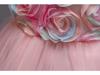 Colorful Princess Puffy Wedding Dress for Girls with Train