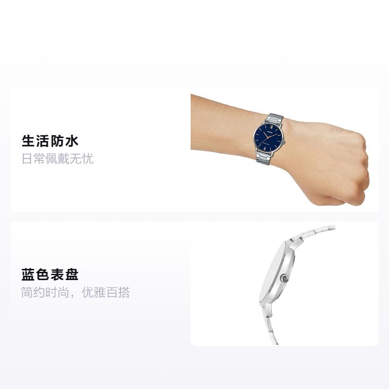 CASIO DRESS series ins simple style fashion trend business casual versatile waterproof Quartz Steel Strap men s watch blue dial MTP-VT01D-2B синий