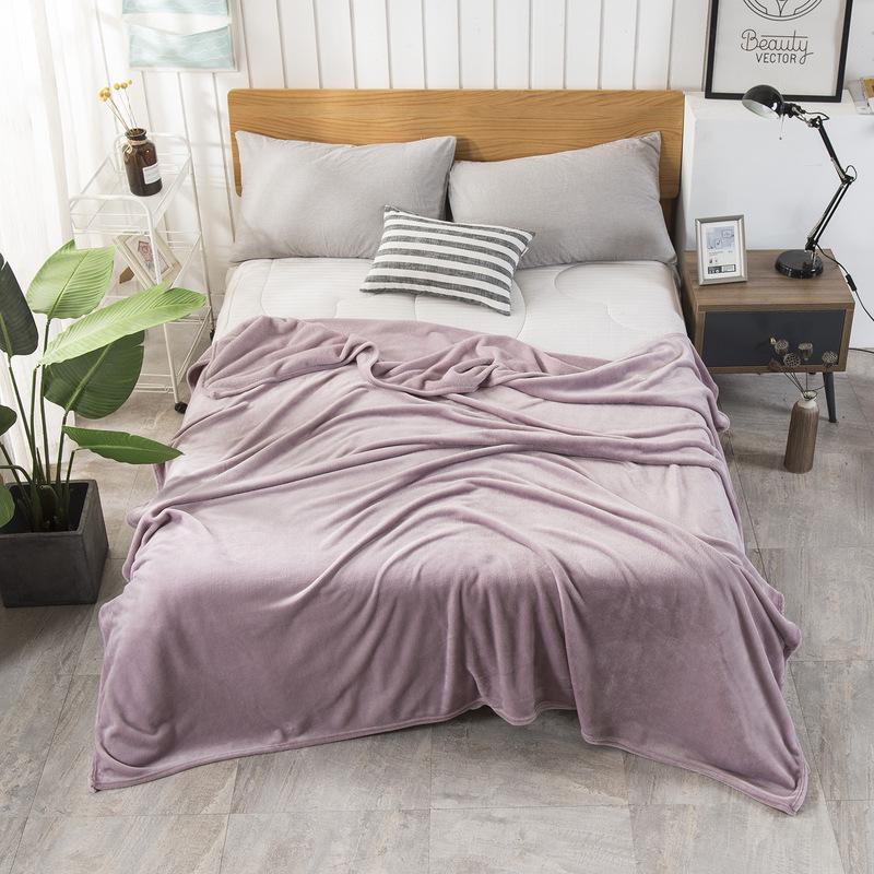 Coral Fleece Flannel Blanket: Soft Sofa Throw for Office Nap or Air Conditioning Use