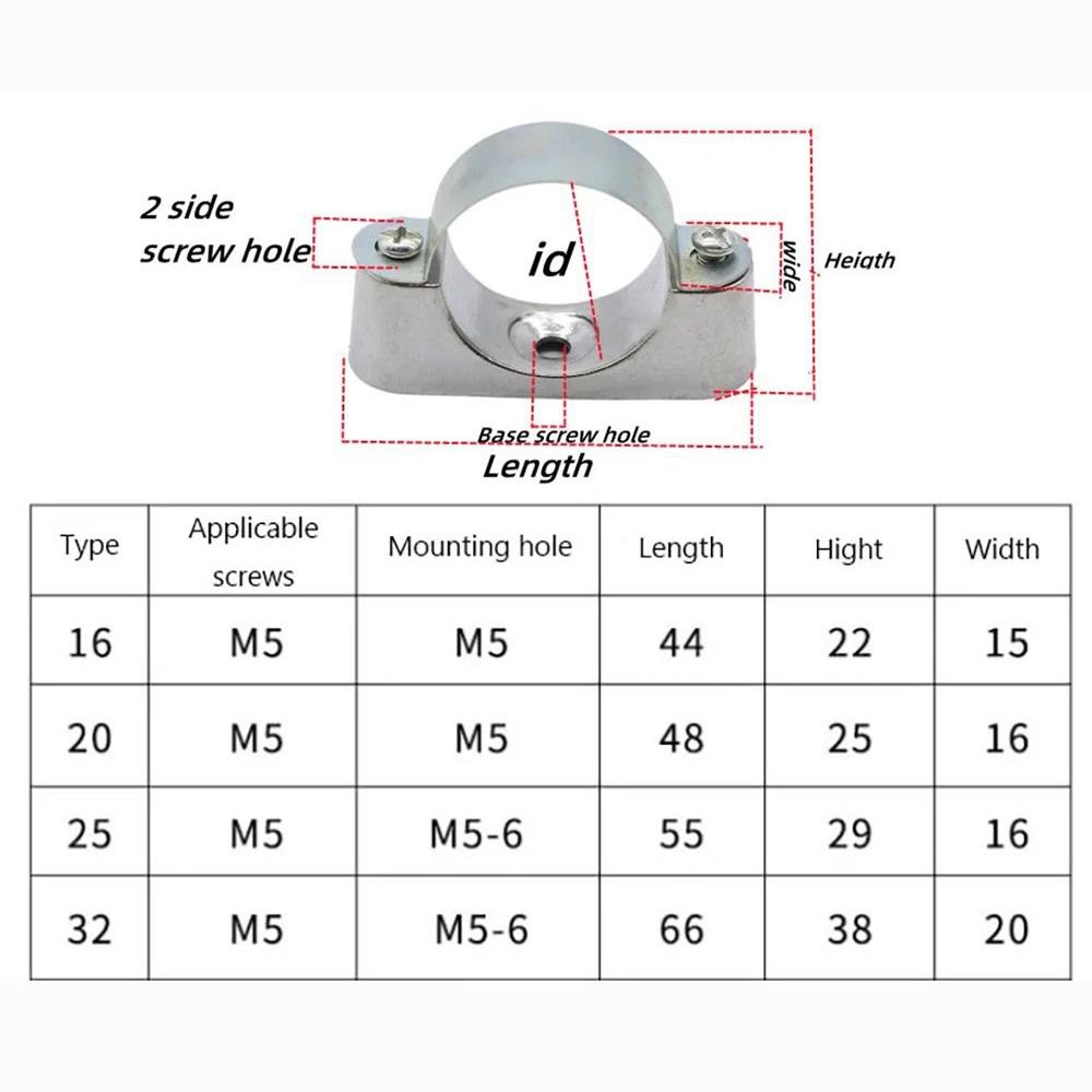 16/20/25/32mm Off-Wall Code Saddle Card Pipe Clamp Durable Stainless Steel Fixed Clip Fastener High Quality Home Hardware