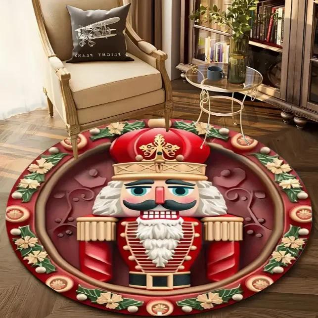 Weihnachtsbaum Rundteppich Dekoration Geschenkunterlage Nordisch Ethnisch Wohnzimmer Schlafzimmer Hängesessel Bereichsteppich Neujahrsteppich