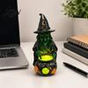 Gothic Home Decor for Halloween Witch Cauldron Lamp Figurine, Resin Scary Witches Lighted-Up Glowing Pot Figurine Cauldron, Festival Supplies