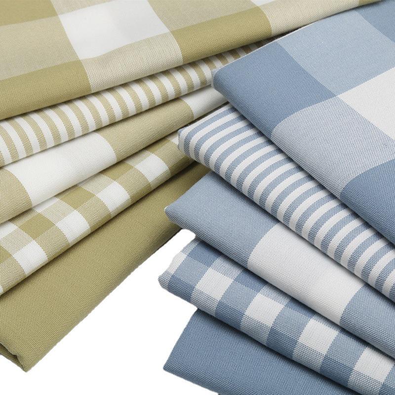 Plaid Cotton Linen Tablecloth, Throw Pillow, Cushion, and Pillowcase Fabric