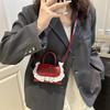 Style Lace Handbag For Women With Pu Material Small Square Bag For Casual Daily Use