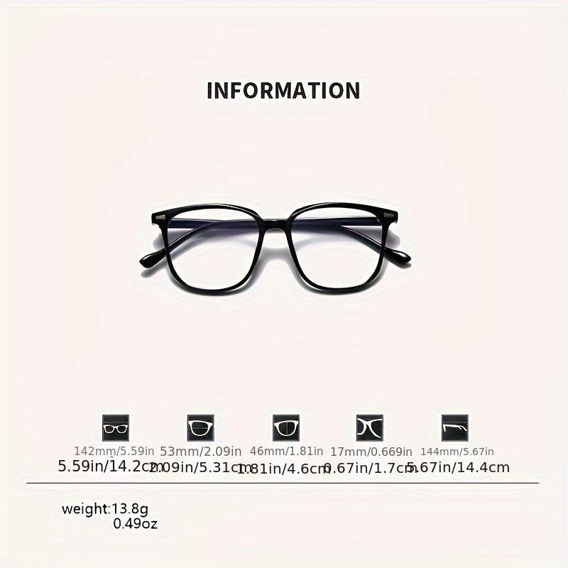 Minimalistische quadratisch-runde Brille für Damen Modische Elegante Dekorative Großer Rahmen Brillen