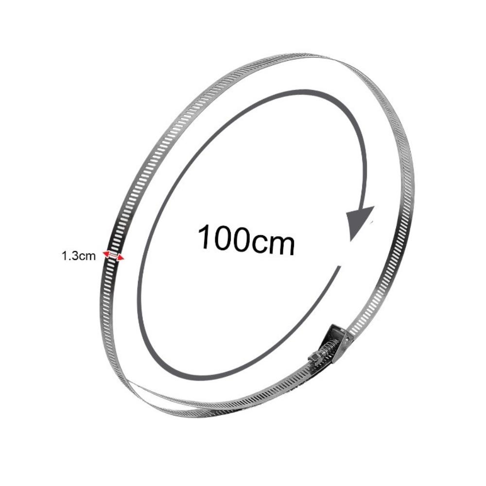 0.5/1m Stainless Steel Hose Clamp Strap Flexible Fuel Tube Pipe Clips  for Pipeline Fixation