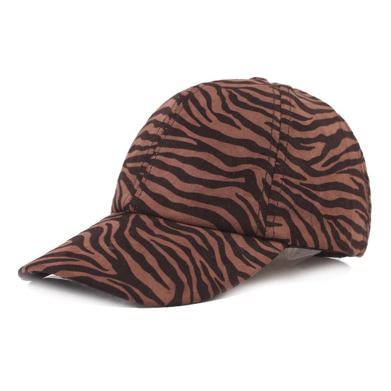 Leopard Print Hat Wome Winter Warm Baseball Cap