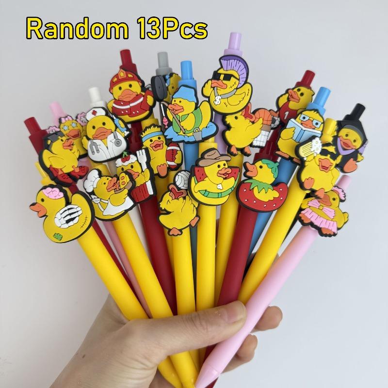 

13Pcs Yellow Duck Ballpoint Pen, Big Mouthed Duck Writing Pen, Suitable for School Writing Pens and Stationery Enthusiasts Random style 13Pcs