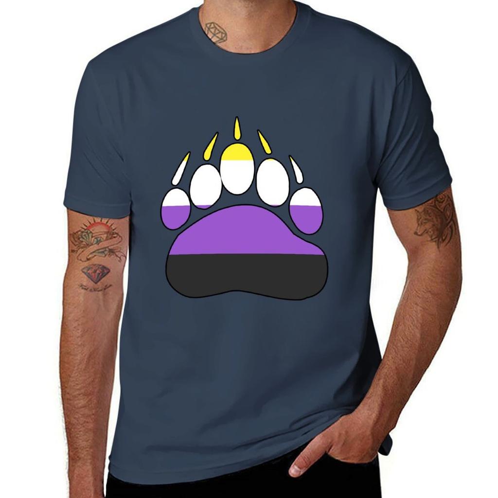 Bear Print Nonbinary TShirt Modern Print Casual TShirt