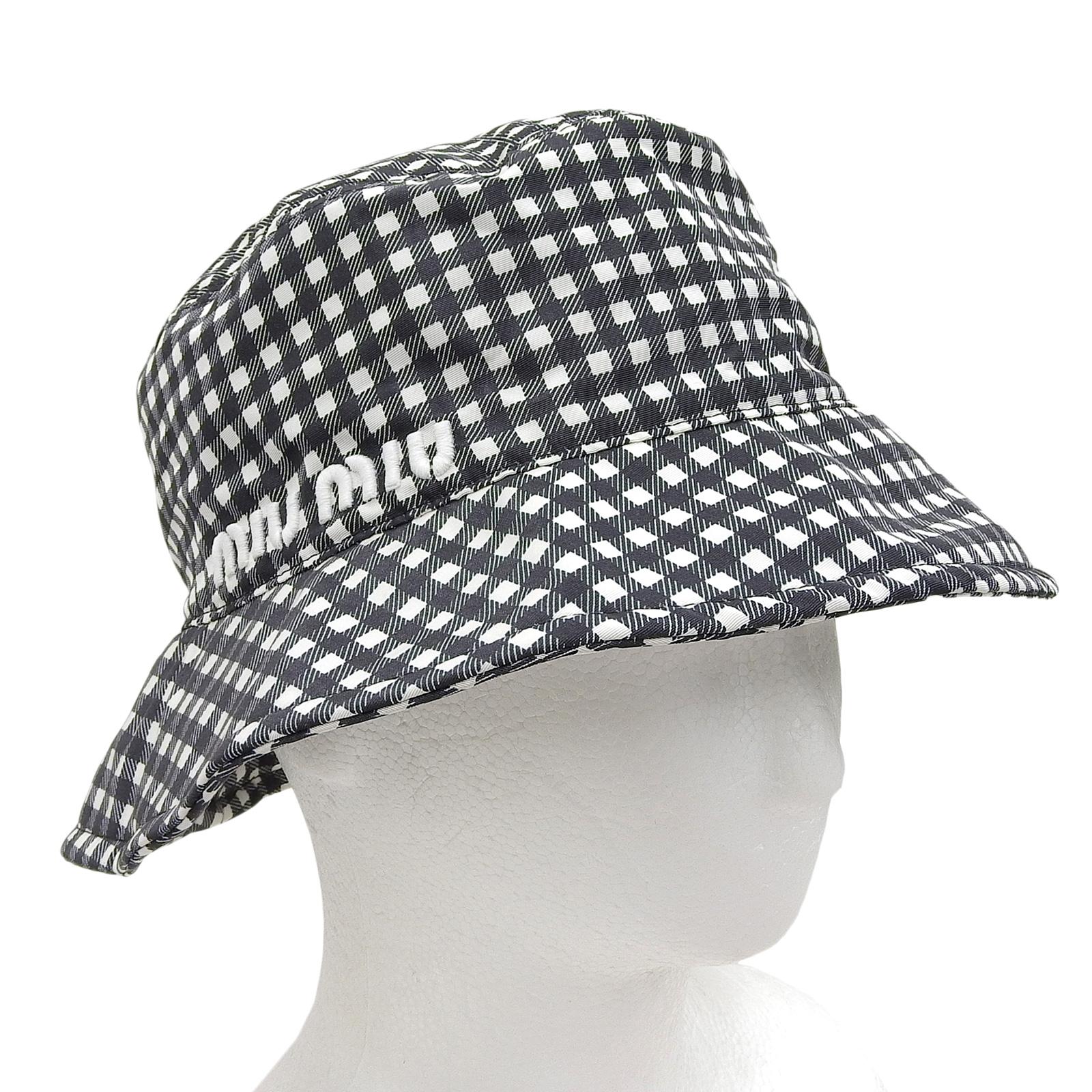 Excellent MIUMIU hat black silk Women S 5HC196 Used