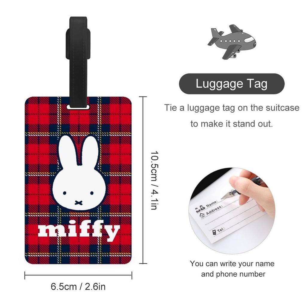 Miffy Luggage Name Bag Suitcase TPU with Name School Bag Luggage Suitcase Name Loss Business Cute Character Tag, Tag, Tag, Tag, Card, Tag, Tag,