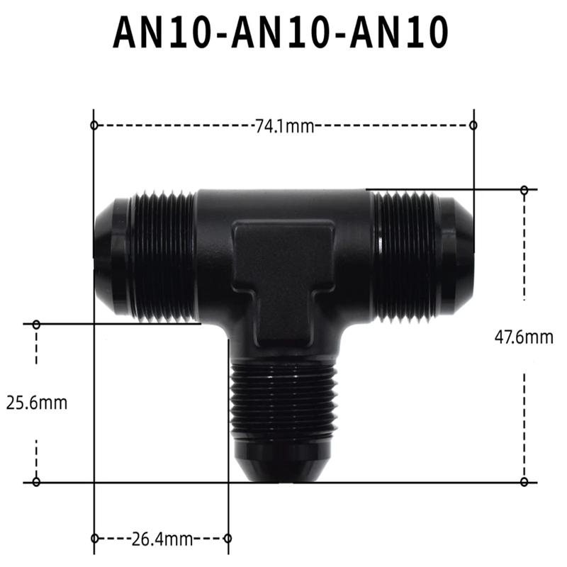 Modified Car Parts Oil Cold Joint Brake Three-way Quick Connection Oil Pipe AN3-AN12 Three-way Conversion Head Oil Cold