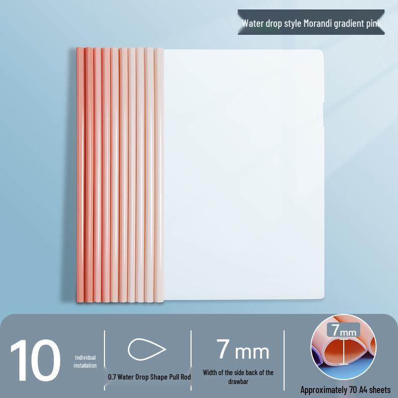 Good 1512 Transparent A4 Pull-Rod Clip for Thickened Paper Storage