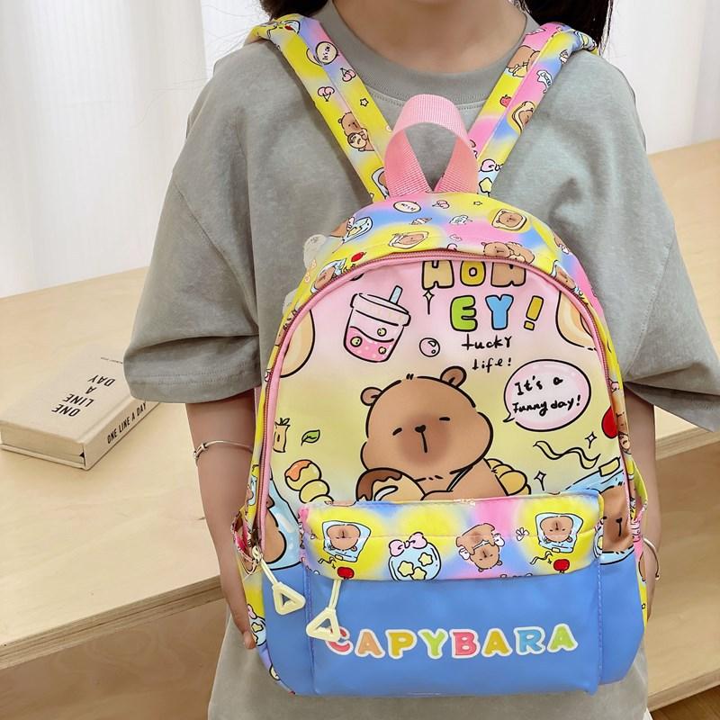 New Kindergarten Schoolbag Primary School Students Cute Cartoon Backpack Large Capacity Trend Printing Children's Backpack Fashion