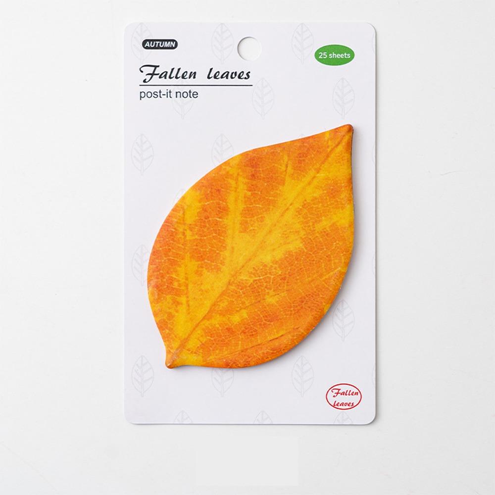 New DIY Leaf Sticky Notes Self-Adhesive 25 Sheets/Book Leaf Paper Pad Plant Leaf Stickers