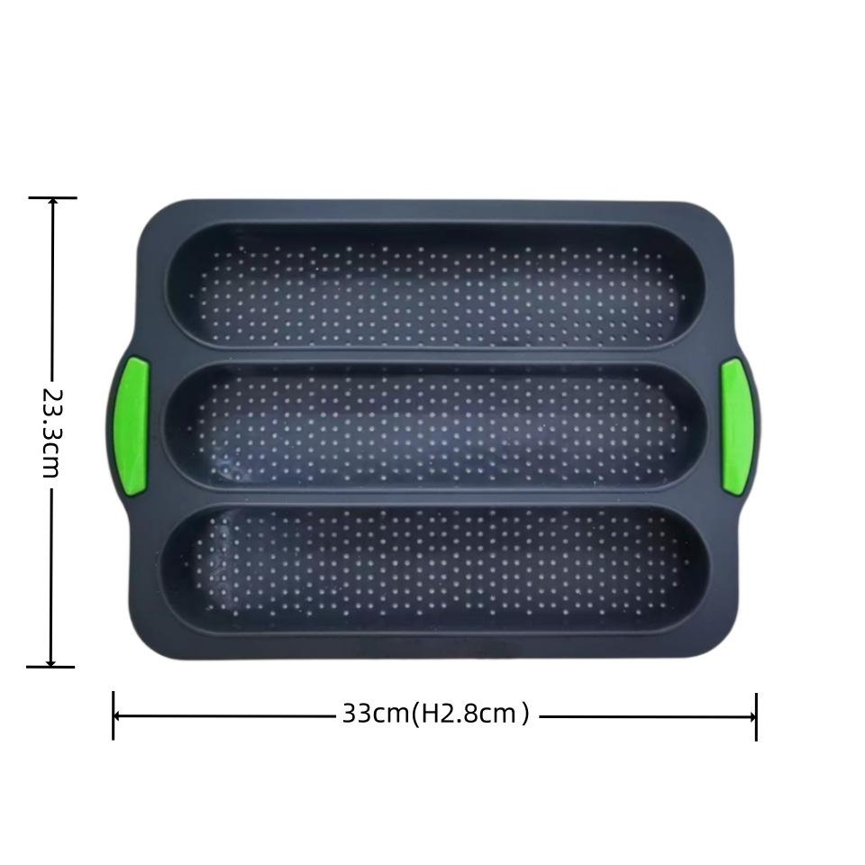 Plate Bread Baking Set Silicone Baking Bag Baking Plate 8 Grid Long Stick Shape