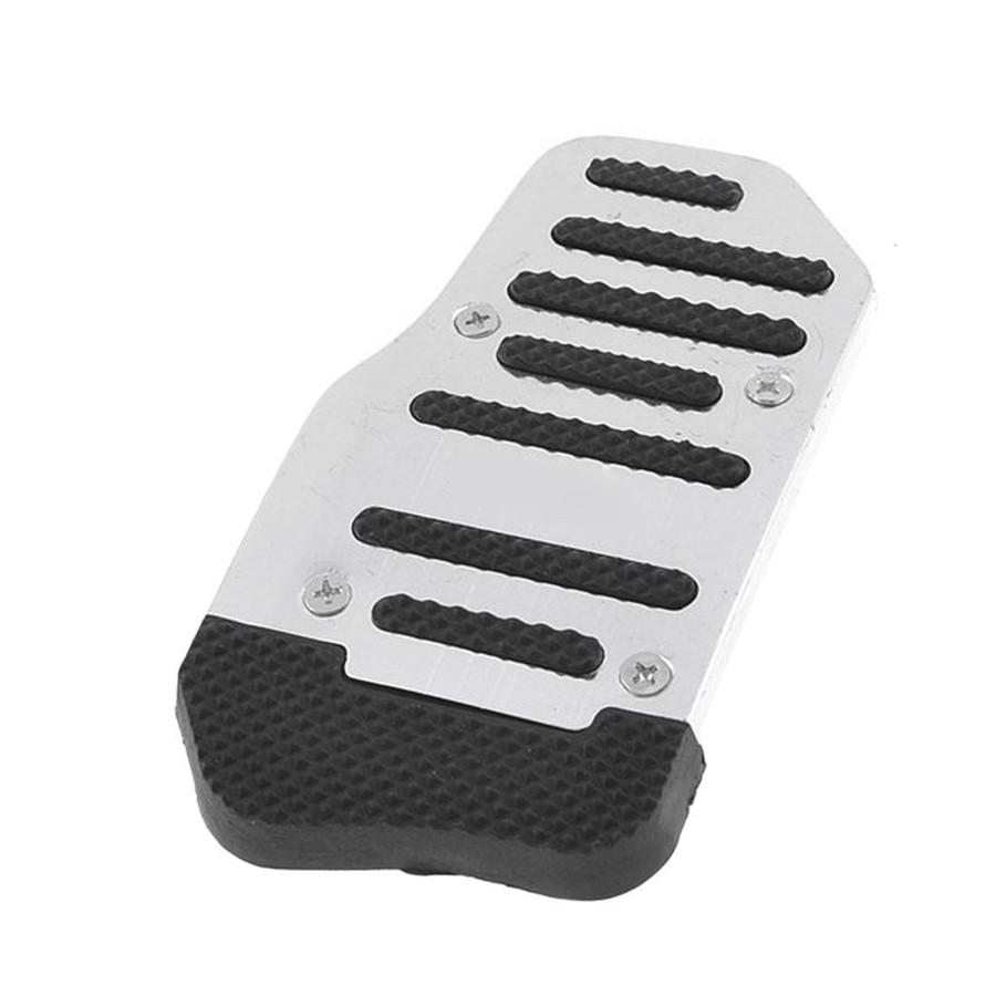 2 Τεμάχια Ασημί Αντιολισθητικό Αυτόματο Πεντάλ Φρένου Επιταχυντήρα Ποδιού για Αυτοκίνητο SUV