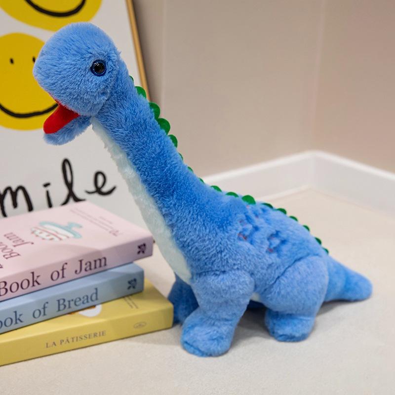 Cartoon Glowing Dinosaur Triceratops Doll Plush Toys Tyrannosaurus Rex Long Necked Dragon Doll Children Comforting Rag Doll