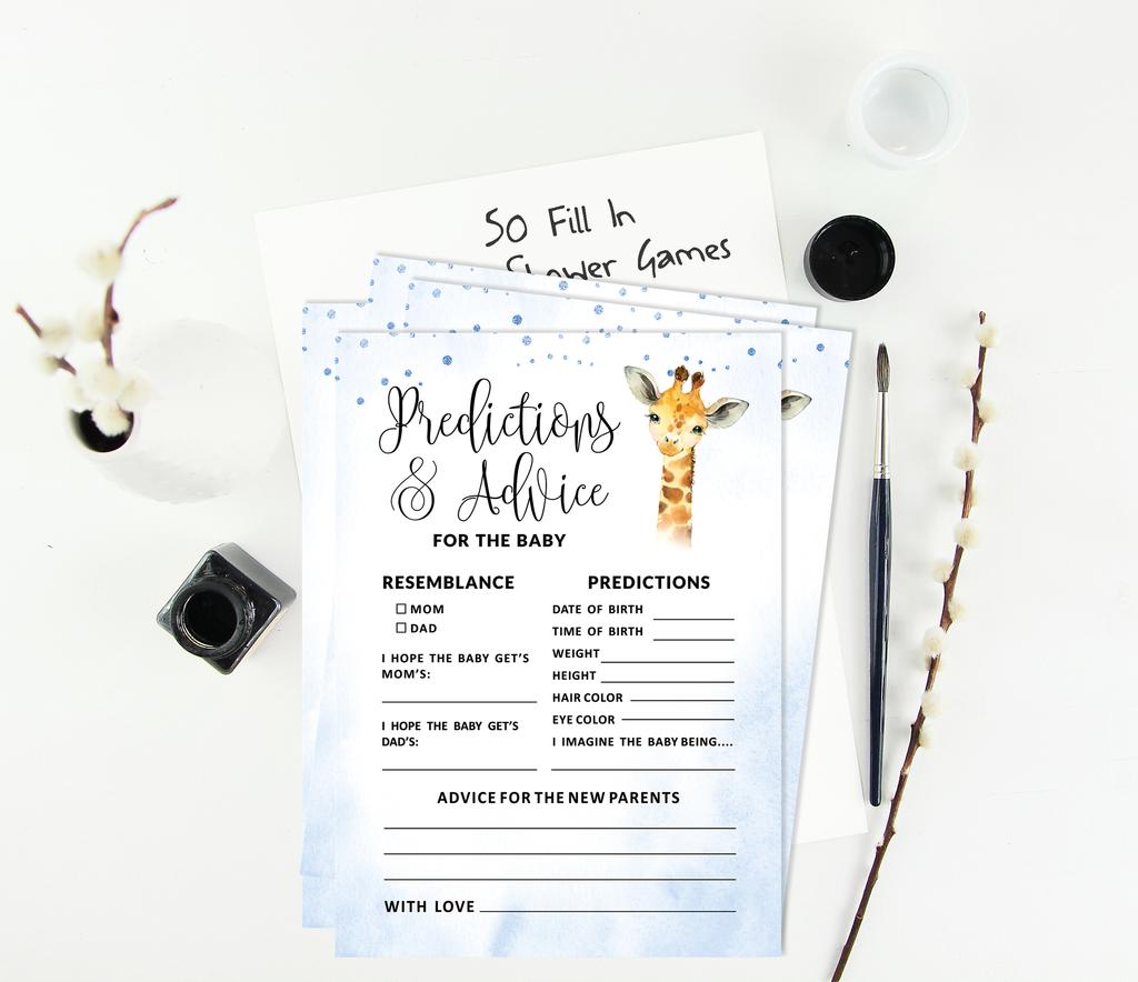 Inkdotpot Baby Shower Game Set Of 50 BabyA  AlphabetA  ABCA  Game Giraffe Jungle Animals Party