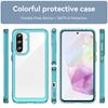 For Samsung Galaxy A56 5G Phone Case WANLONFENG XC Series TPU Acrylic Cover with Tempered Glass (Big Lens Hole)