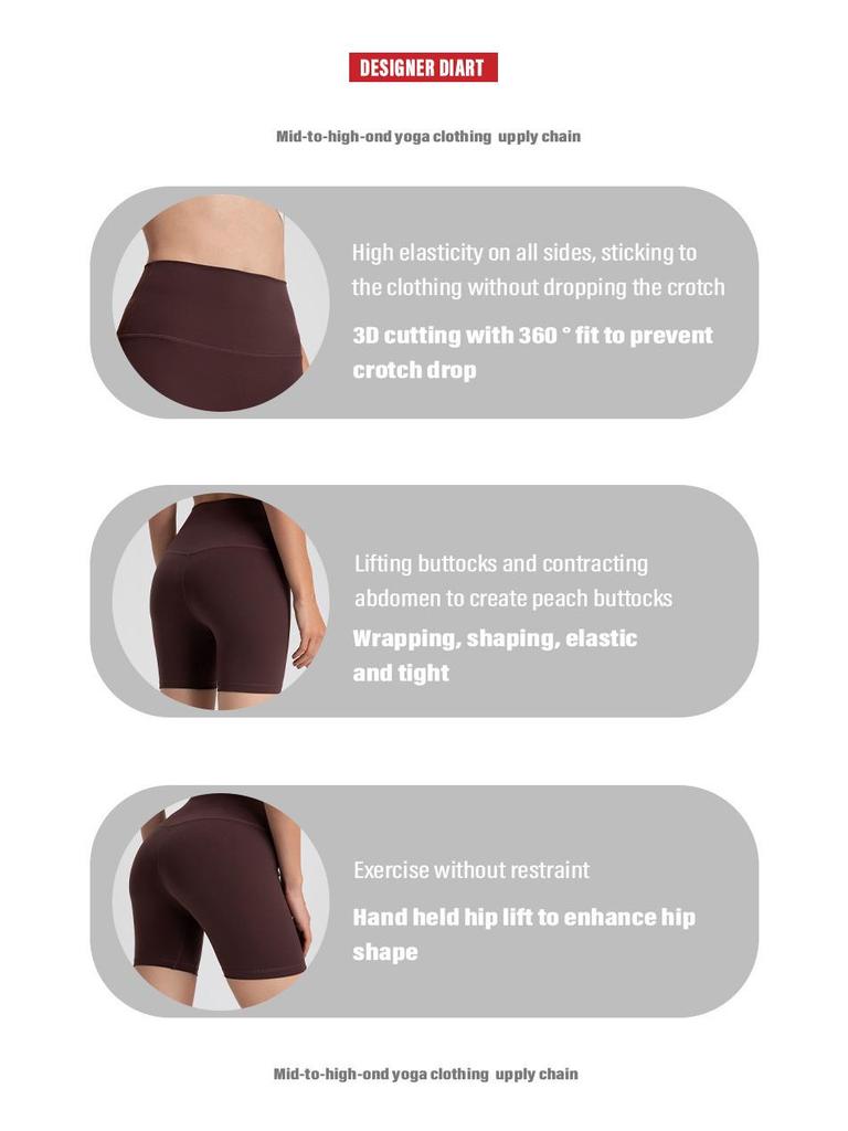 High-Waisted, Butt-Lifting Peach-Shaped Yoga Shorts for Women – European & American Style