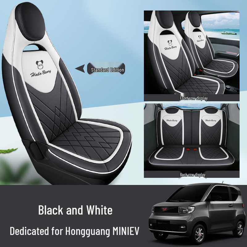 Wuling Hongguang MiniEV Seat Covers: Macaron Full Coverage, All-Season Car Seat Cushions for 2020-2023 Models