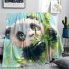 Coperta in Flanella con Stampa Panda, Alta Qualità, Confortevole per Tutte le Stagioni, Decorazione per la Casa, Calore e Comfort, Perfetta per Regali di Natale