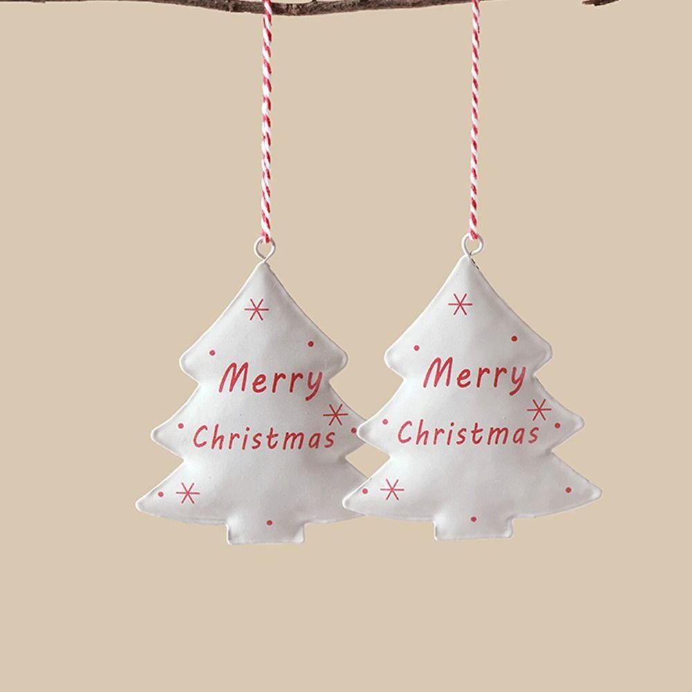 Retro Christmas Tree Pendant DIY Iron Love Star Pendant Exquisite Nordic Style Xmas Tree Hanging Pendant