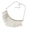 Exaggerated Punk Tassel Necklace – European & American Geometric Metal Fan-Shaped Clavicle Chain for Women