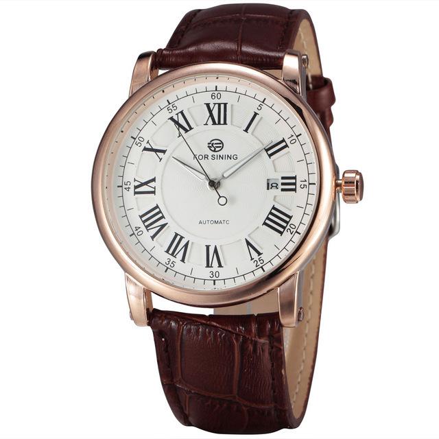 Forsining Fashion Men'S Casual Hollow Mechanical Movement, Automatic Mechanical Watch