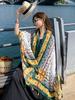 New  Summer Elegant Women Silk Scarf Beach Long Wrap Shawl Vintage Print Bohemian Bandana Hijab Mujer Scarve Pareo Foulard