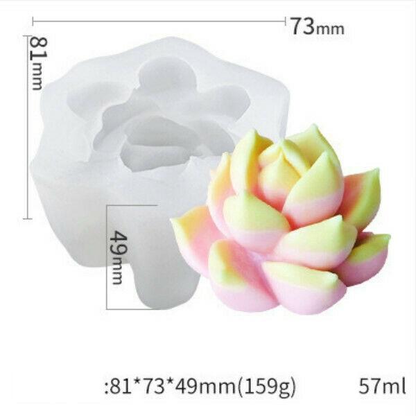 3D Cactus Succulents Silicone Mold For Jelly Chocolate Ice Making Cake Baking Gypsum Wax Concrete Candle DIY Resin Art Mould