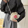 Chic Urban Style Woven Bucket Bag 2023 Trendy Casual Shoulder Bag For Women