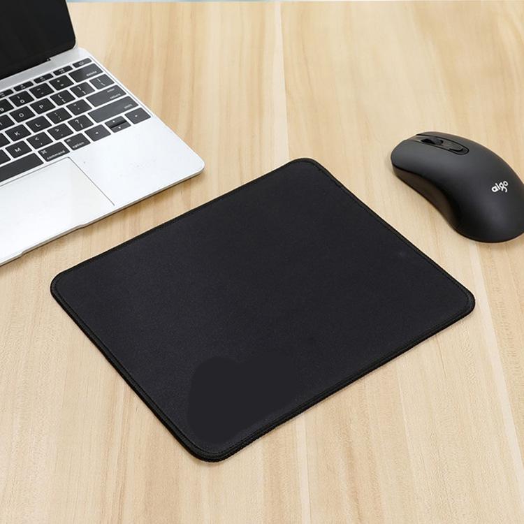 

Small Non-Slip Esports Mouse Pad - Black Keyboard Cloth, Solid Color Desk Mat for Home & Office 180*220*2mm чёрный