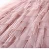 Womens Elastic High Waist Tulle Mesh Irregular Tutu Skirt Gauze Skirt  Spring and Summer New Pleated A-line Skirt in The Long Hi