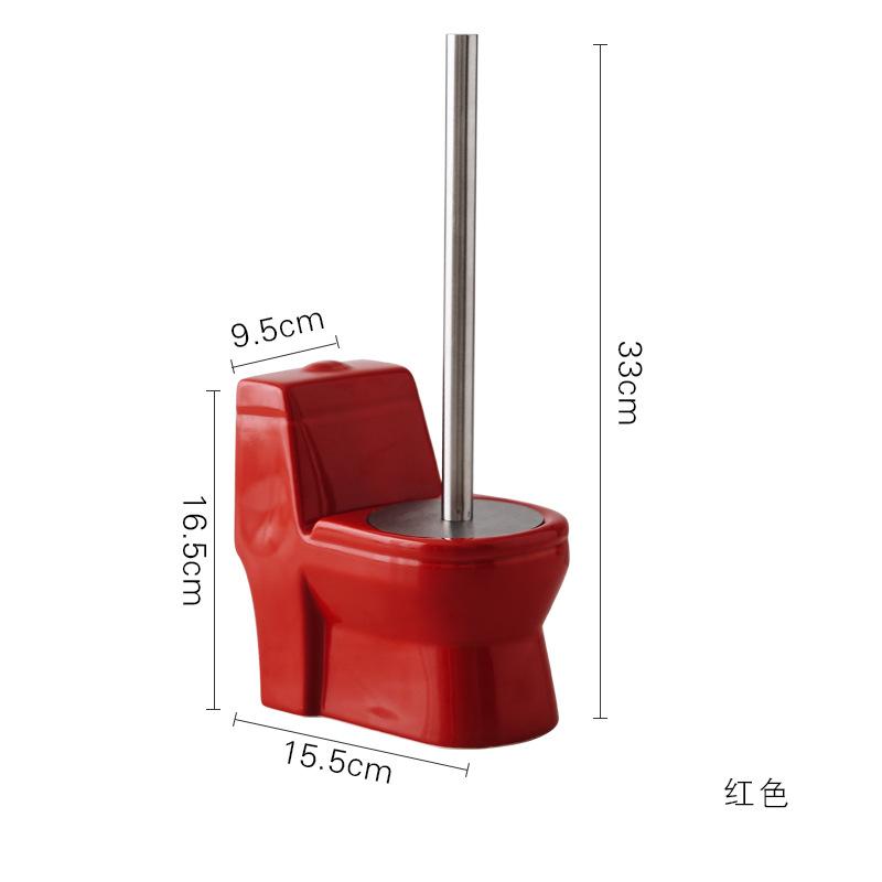 Modern Toilet Shape Cleaning Brush Modern Delicate Long Handle Cleaning Toilet Brush Abstract Toilet Brush Bathroom Accessories