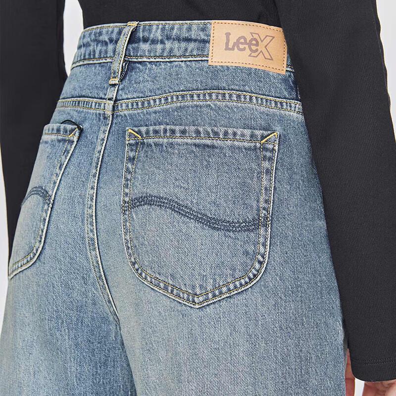 Lee Women's Retro Ripped Wide Leg Jeans