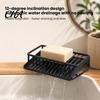 Countertop Soap Dish Self Draining Dish, Removable Tray Design Storage Case Container, Durable Holder for Bathroom Kitchen Sink Waterproof Container