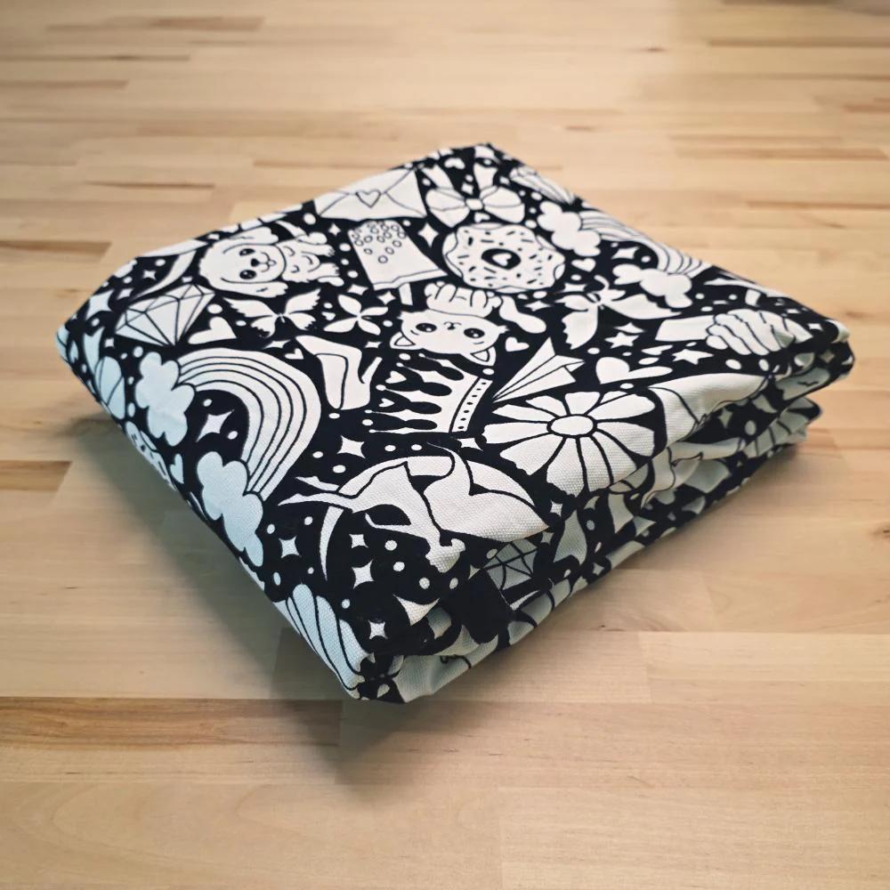 Дитяча ковдра для розмальовування своїми руками, що миється, з 12 кольоровими маркерами, Творча тканинна ковдра з квітами, пофарбованими на замовлення, для дорослих, для релаксації