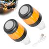 Night Riding Bike Light 2Pcs Bicycle Handlebar End Light, Rechargeable LED Flash Lamp, Long Battery Life Plugs Safety Indicator for Nigh Cycling