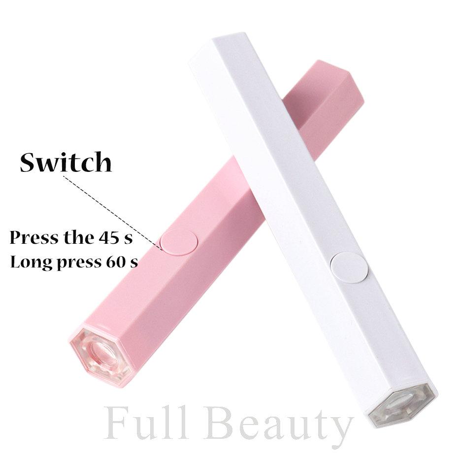 

Портативная салонная быстросохнущая USB-сушилка для ногтей, домашние инструменты для фототерапии, профессиональная УФ-светодиодная лампа для ногтей, мини-фонарик, ручка