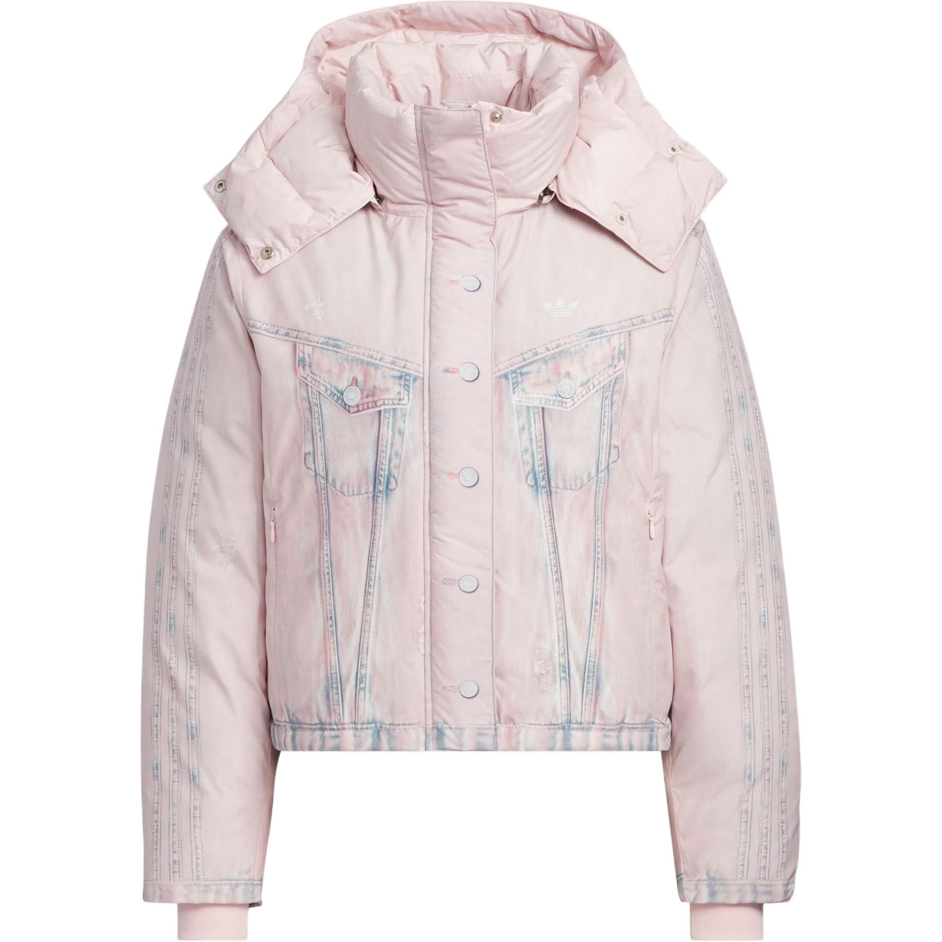 

Adidas Originals FW25 FK Denim Crop Warm Sports Zip Long Sleeve Down Jacket Women Jackets KC2635 S