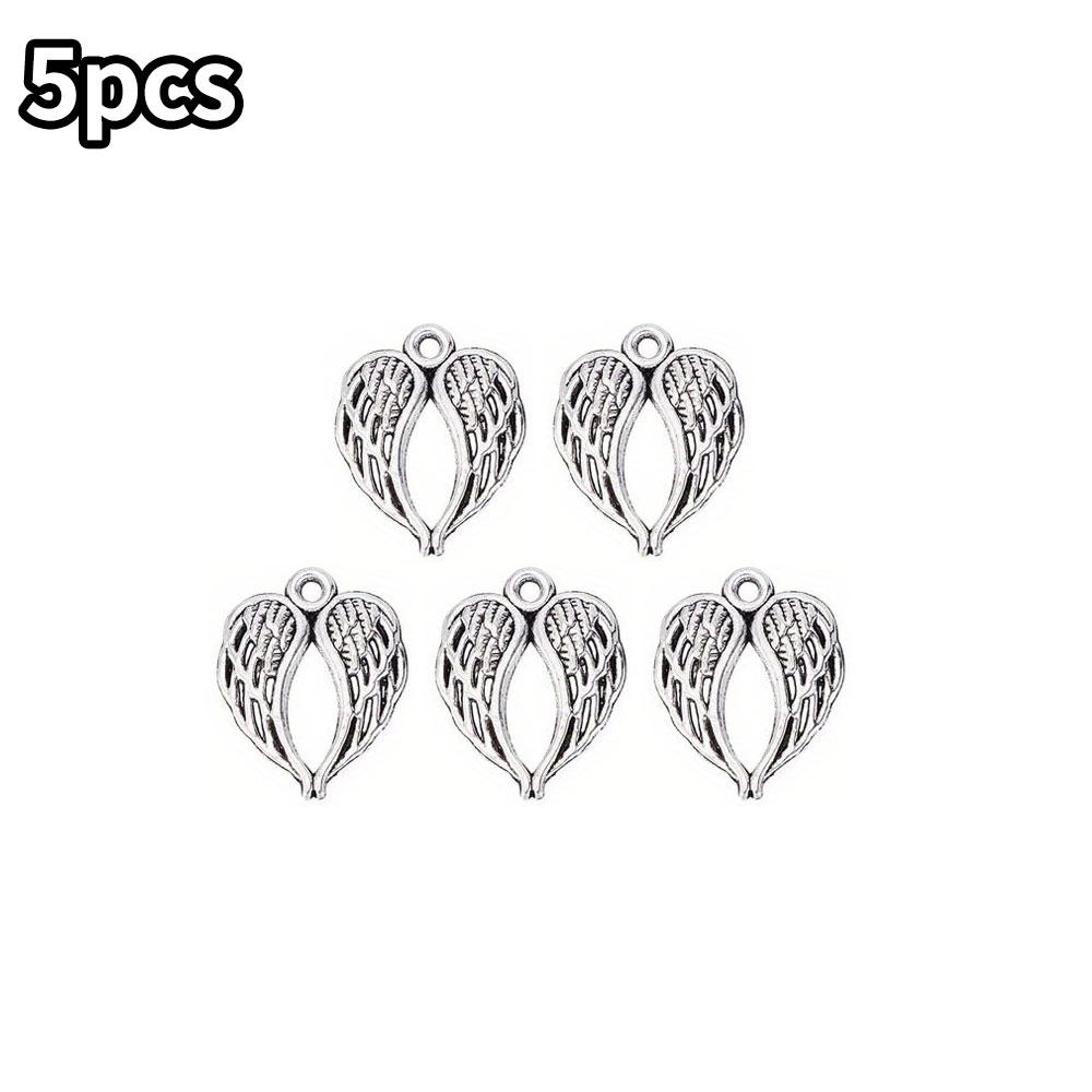 5/10/20 Pieces Alloy Material Angel Wings Amulet Fairy Wings Guardian Angel Amulet Jewelry Making Amulet DIY Craft Bracelet Necklace Earrings