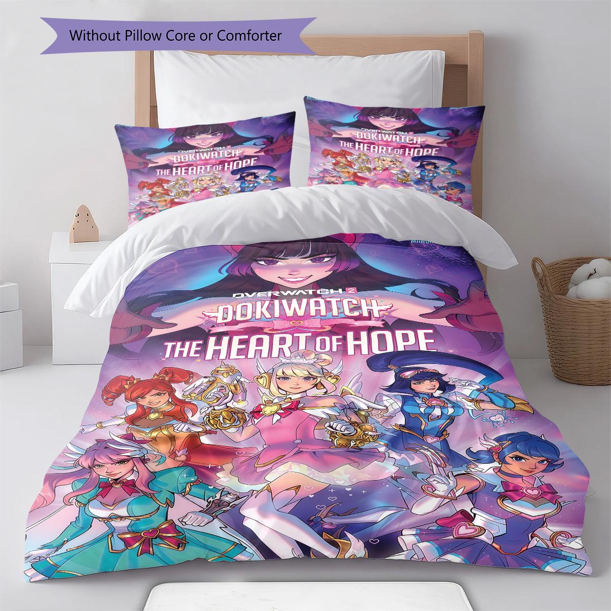 

Popular Games RugPattern Bedding Quilt Set Quilt Cover Pillowcase Home Decoration Birthday Gift (1 * duvet cover + 2 * pillowcase, without core) 135x200cm