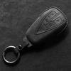 Leather Suede Car Key Case Fob For Changan Cs35 Plus Cs55 Plus Cs75 Plus   Keychain Suede Car Accessories