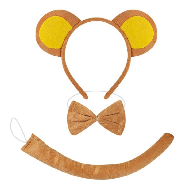 Halloween Monkey Costume Accessories Include Monkey Ear Headband Monkey Tail Bowtie Glove Skirt for Kid Boy Girl Cosplay