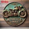 Vintage Motorcycle Metal Tin Sign 2D Round Wall Art Home Bar Decor Gift