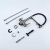Kitchen Faucet Gunmetal Gray Brass 3 Ways Sink Mixer Black Hose Mount Pull Out Dual Sprayer Nozzle  Water Taps