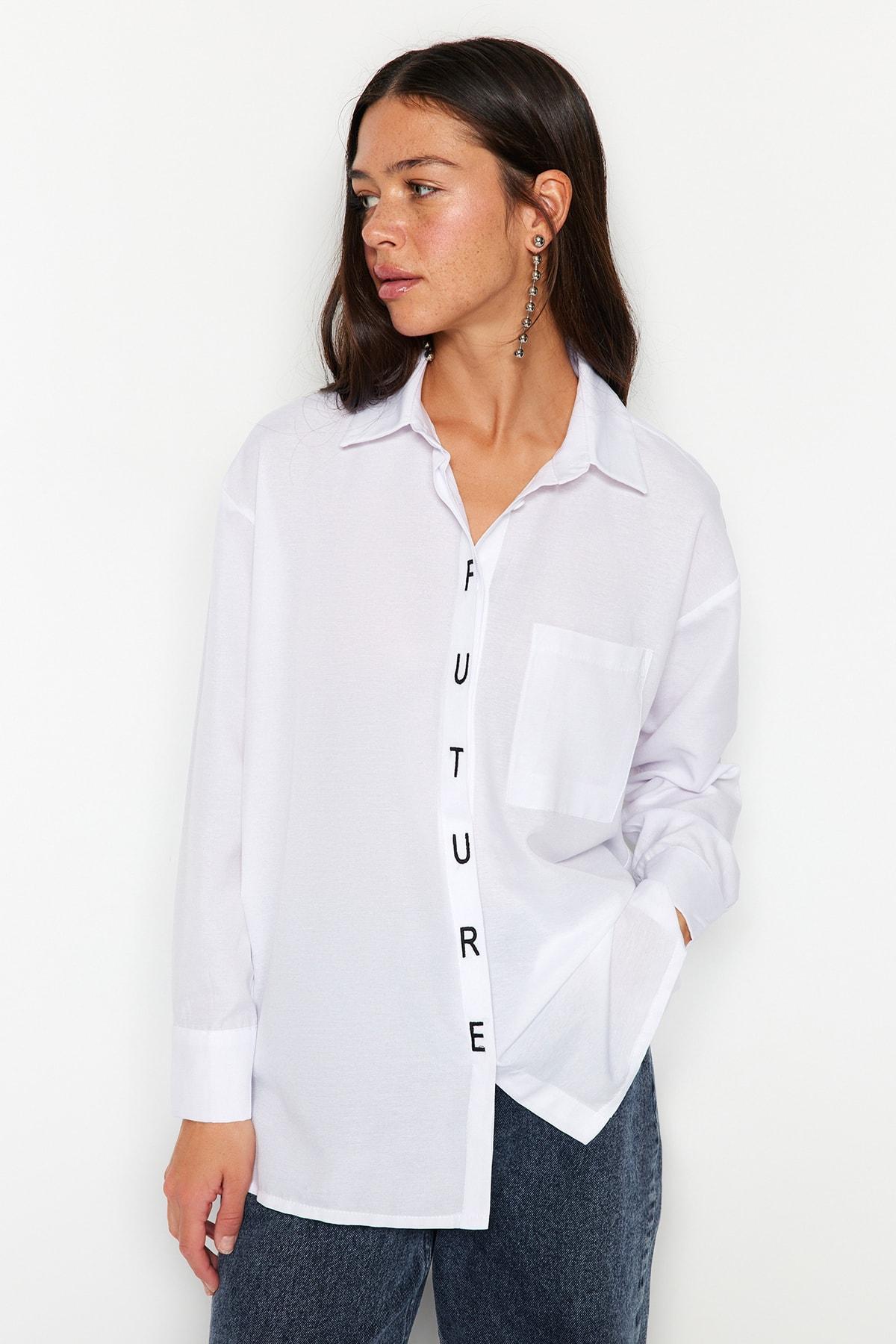 

Рубашка - Экрю - Классический крой