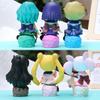 Sailor Moon Anime Figure 6Pcs Set Q Version Pvc Collectible Model Doll Cake Topper for Home Decoration & Fans Birthday Gift